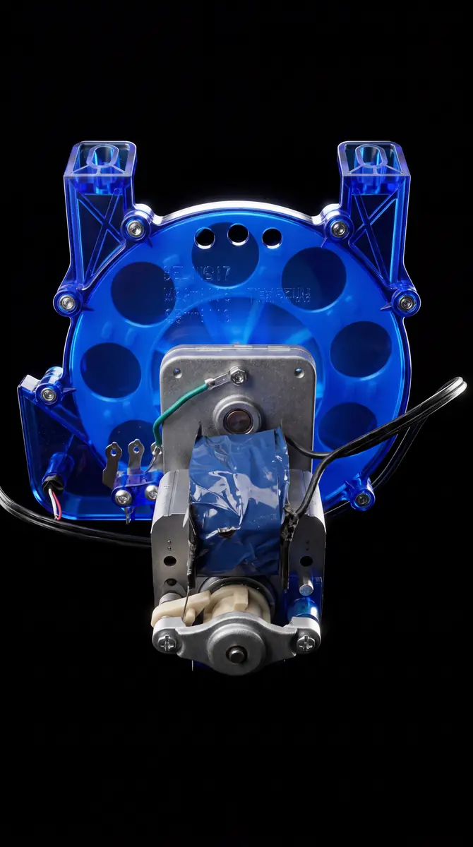 Hopper azul con placa de metal taiwanes
